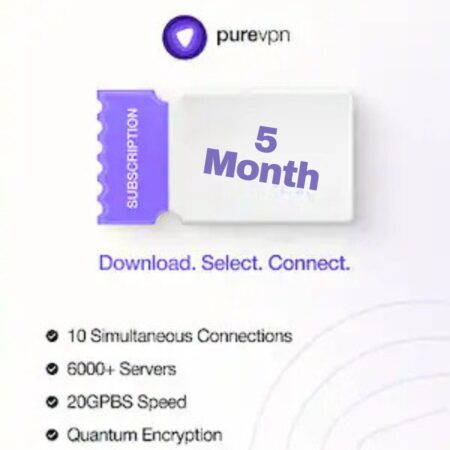 Purevpn Account Premium (5 Month) 2024