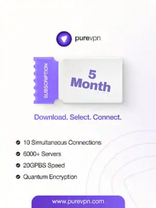 Purevpn Account Premium (5 Month) 2024