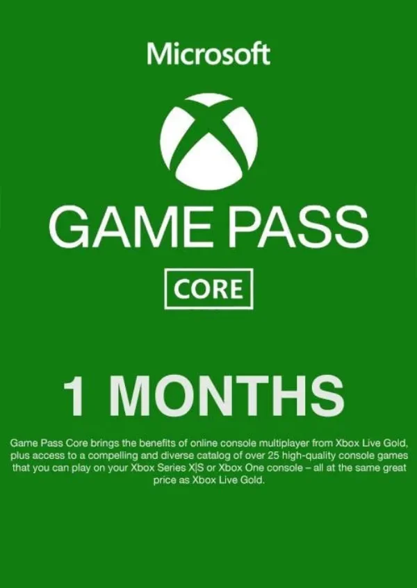 xbox game pass core 1 month